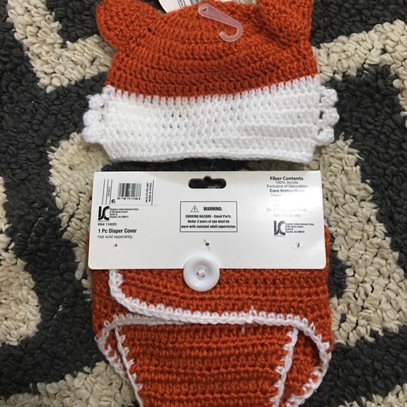 Fox 🦊 Diaper Cover and Hat Set (0-6mo) NWT - Picture 3 of 4